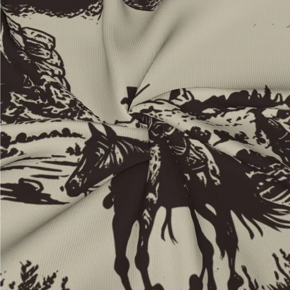 🐎 Western Desert Cowboy Scene Square Bandana Scarf